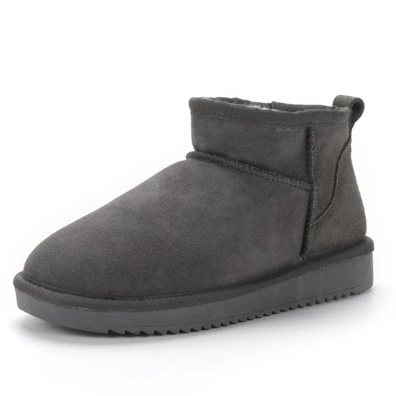 Nieuwe collectie echt leer Australië Klassieke dames mini-sneeuwlaarzen Dames koeienleer enkellaarzen Winter damesschoenen