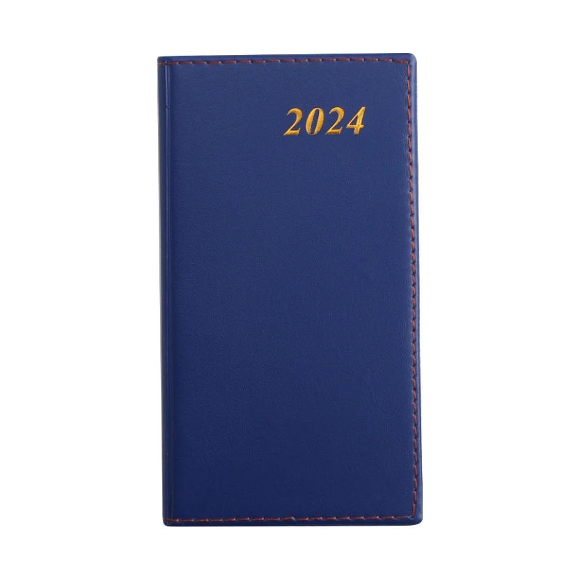 Notebook 2024 New Weekly Planner Agenda A6 Papelaria Leather Books Schedule Pocket Zeszyt Notepad Diary Calendar Office Caderno