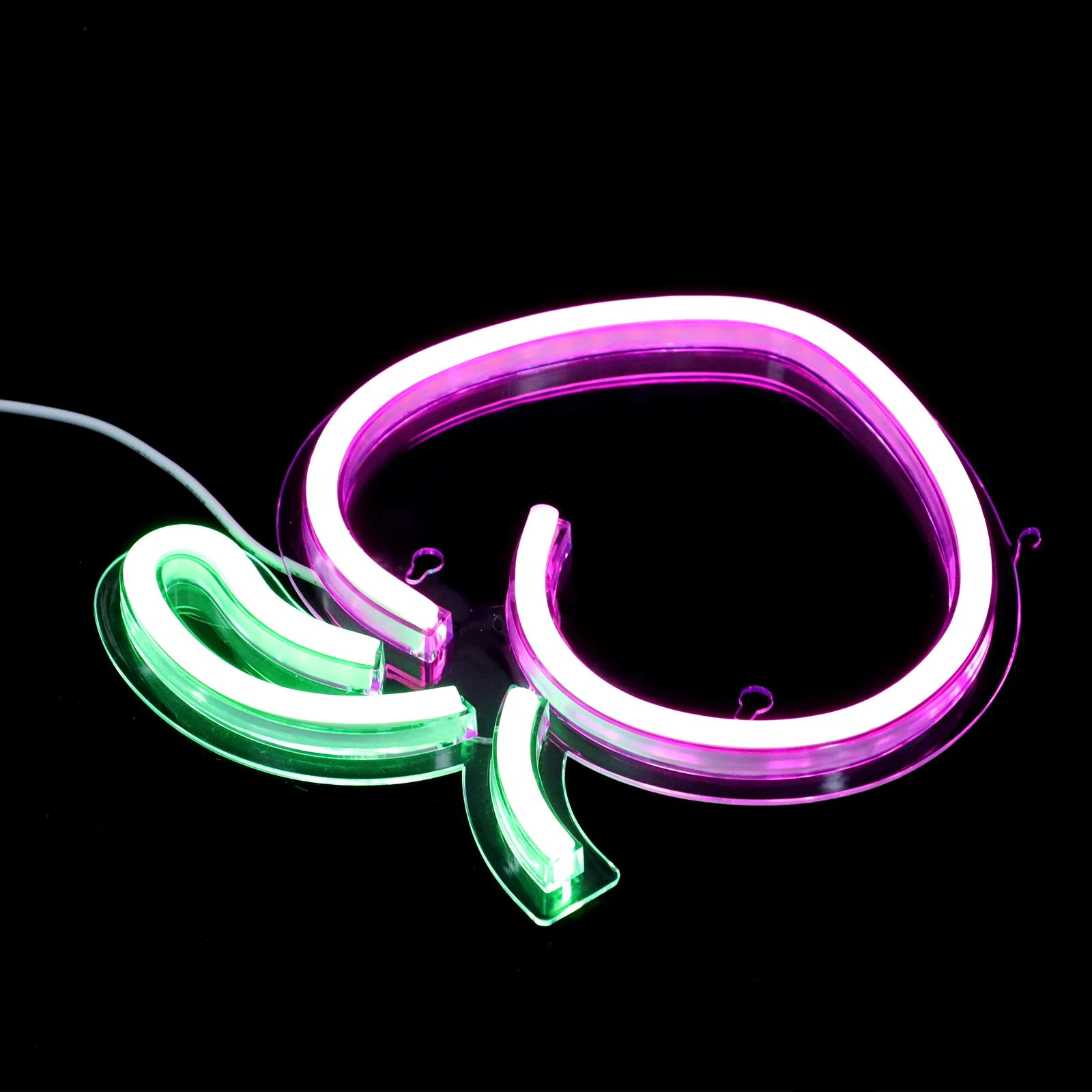 

1pc Peach Shaped Led Neon Light Sign Creative Night Lamp Decorative Atmosphere Bar Party Home Decoration White
