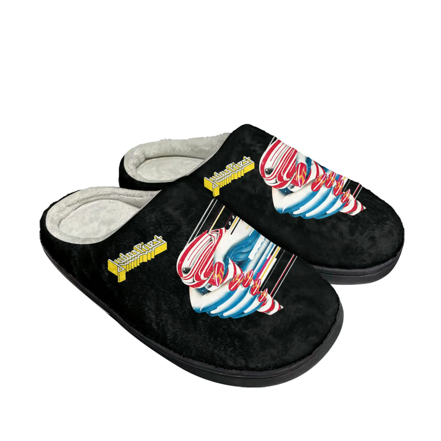 Judas Priest Heavy Metal Rock Band Home Cotton Custom Slippers Mens Womens Sandals Plush Bedroom Keep Warm Shoe Thermal Slipper