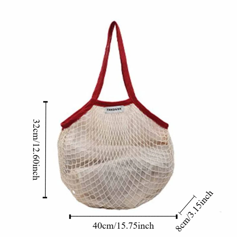 폴리에스터 중공 직조 숄더백 대용량 포켓 메쉬 핸드백 한국 스타일 엣지 커버링 여름 비치 토트백