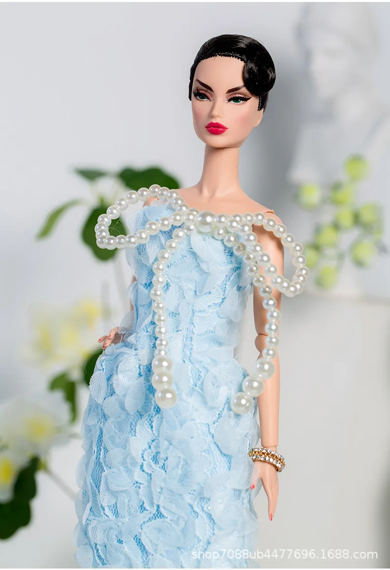 Supermodel Doll Clothes Suit Black Red Wedding Dress 32cm DollHouse DIY Dress Up Toys 1/6 Anime BJD Collector Birthday Gifts