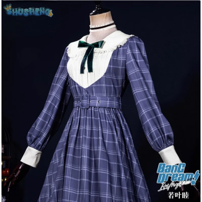 Wakaba Mutsumi Mortis Cosplay Anime BanG Dream!Costume Sweet Campus JK Uniform Dress Belt Tie Socks Halloween Party Set