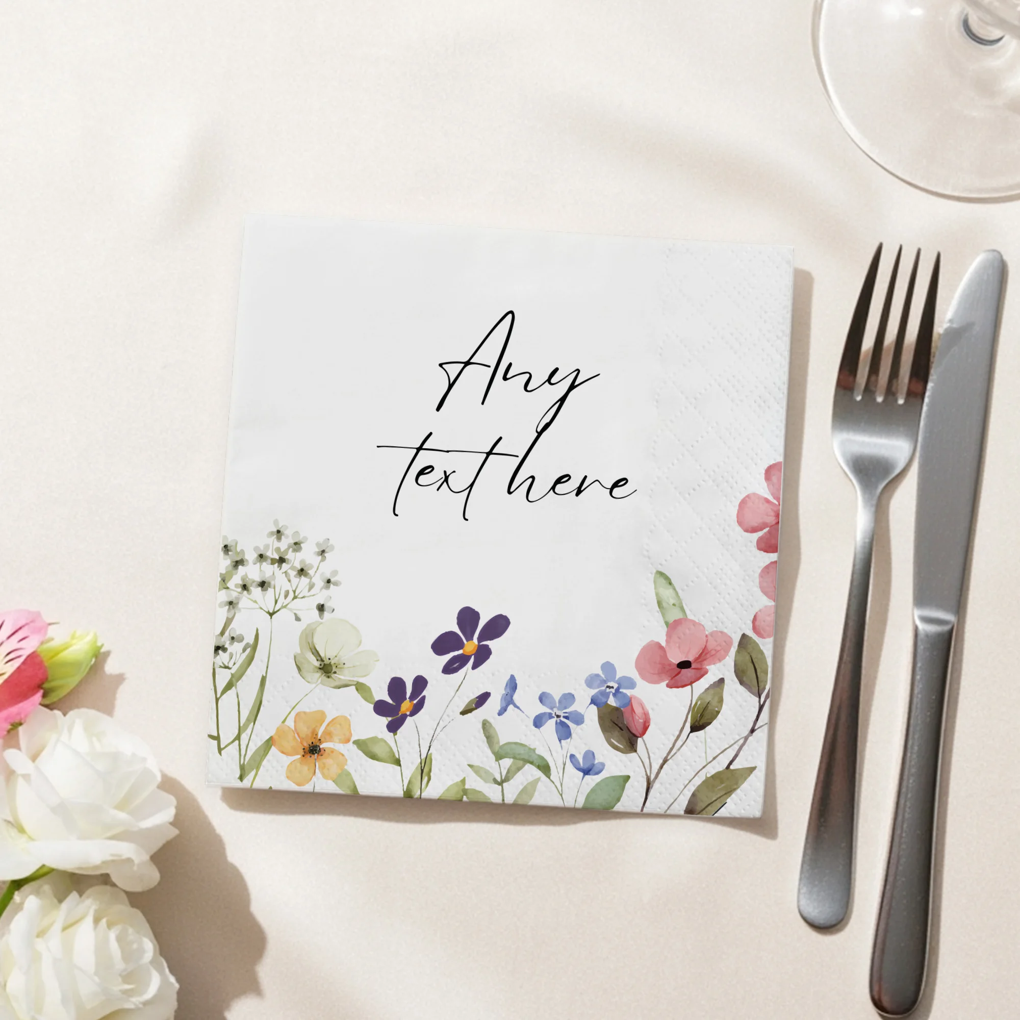 Personalized Paper Napkins for Wedding Custom Napkins of Text Disposable Napkins for Cocktail Party Bridal Shower Hen Party Deco view 5