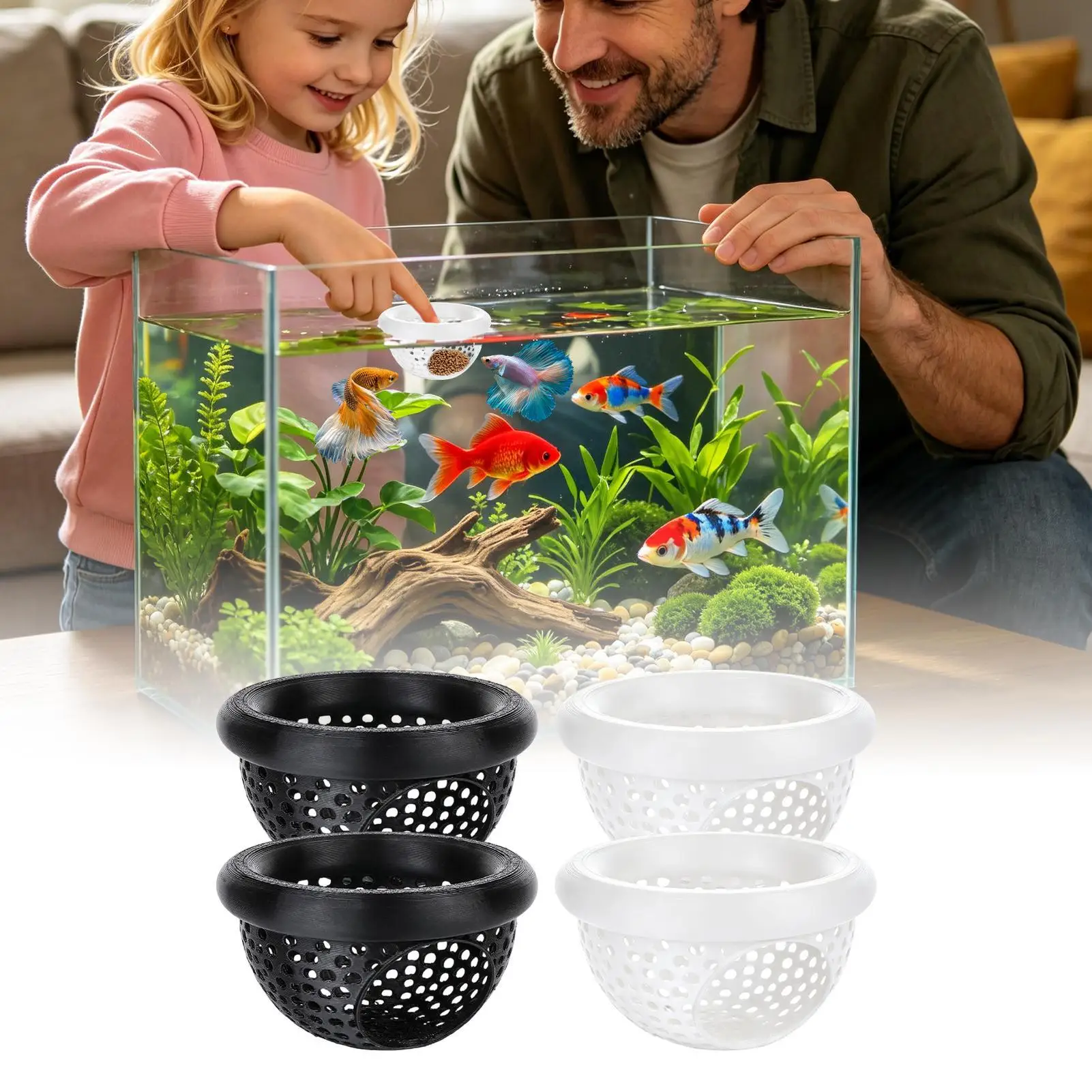 Betta Floating Hides 2 Pieces Floating Fish Tank Feeding Hammock Betta Resting Cave for Freshwater Aquarium Terrarium Indoor