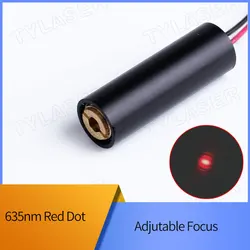 D10X30mm Adjustable Focus 635nm 1mW 5mW 10mW 30mW 50mW 100mW Red Dot Laser Diode Module Industrial Grade ACC Driver TYLASERS