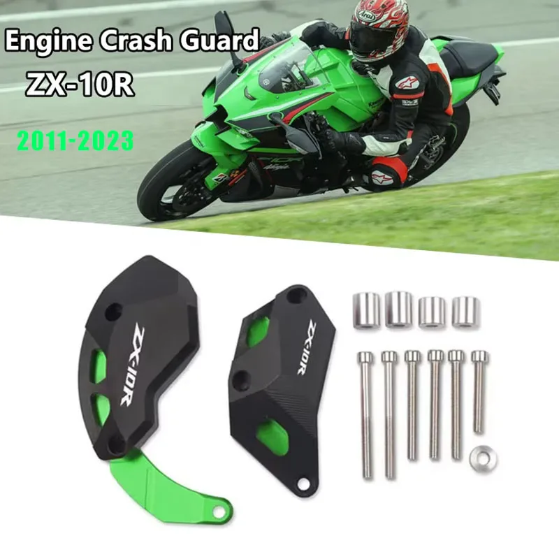 

For ZX-10R ZX10R ZX 10R 2011-2023 2020 2021 2022 Motorcycle CNC Engine Crash Guard Stator Frame Slider Protector