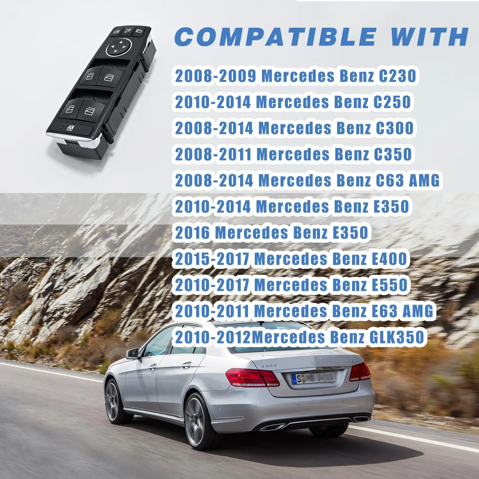 NEVOSA Power Window Switch For Mercedes Benz W212 W204 W117 W176 W156 X204 Benz C E Class S212 C250 A2049055302 A2049055402