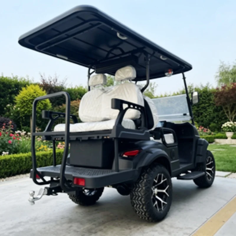 Lithium Electric Golf Cart High Quality Golf Cart From China Factory Supplier White Upholstered Seat With Headrest Soundbar