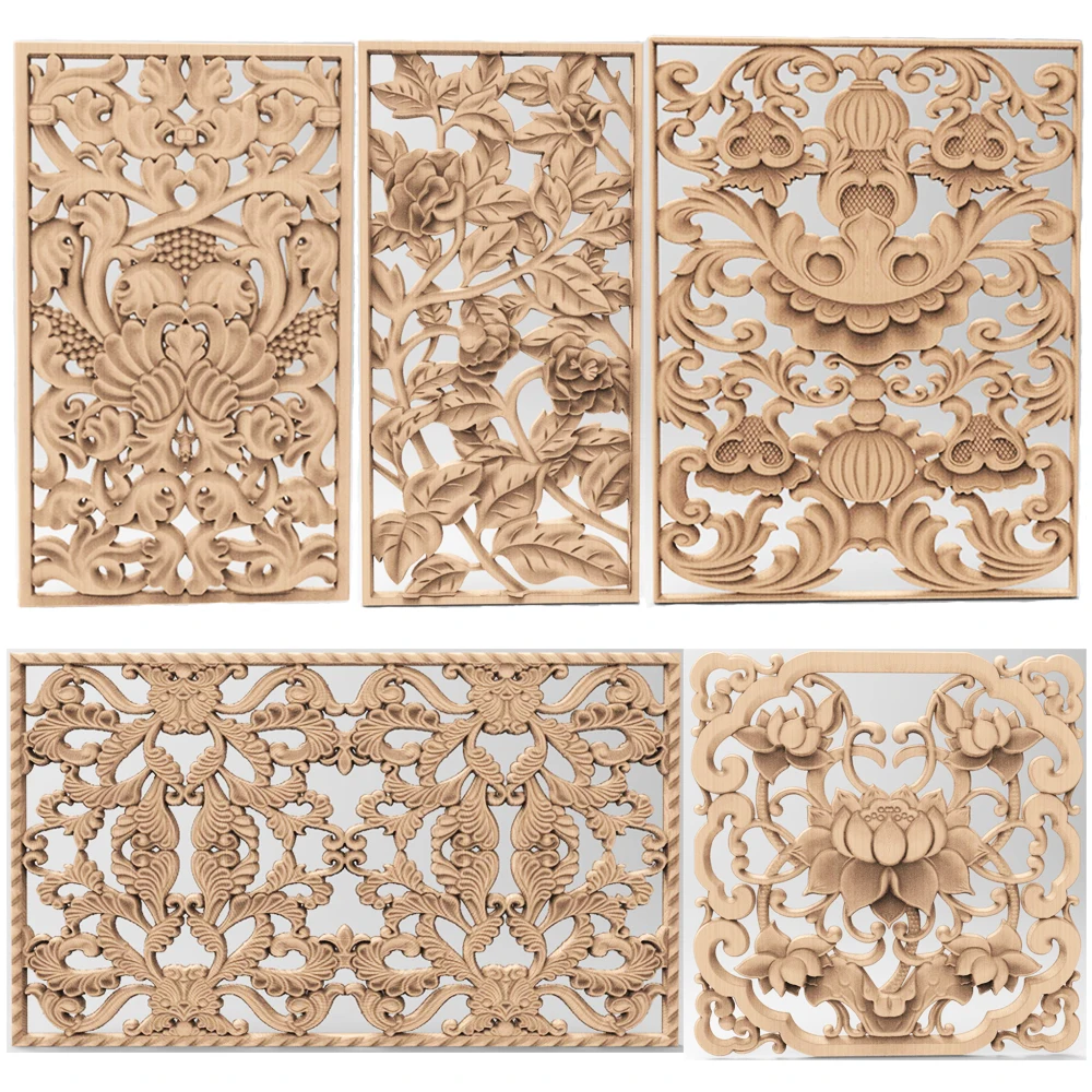 نماذج STL ثلاثية الأبعاد زهور نمط مربع لجهاز التوجيه باستخدام الحاسب الآلي ، Artcam ، أسباير ، Cut3d ، الإغاثة ، 8 قطعة