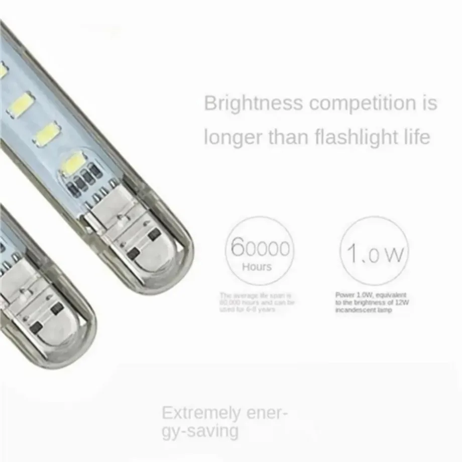 YzzKoo Mini Portable USB LED Book Light DC 5V Ultra Bright Reading Book Lamp 3Led 8Leds Lights For Power Bank PC Laptop Notebook