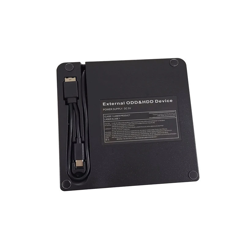 USB 3.0/Type-C Slim External DVD RW CD Writer Drive Burner Reader Player Optical Drives for Laptop PC-A69M