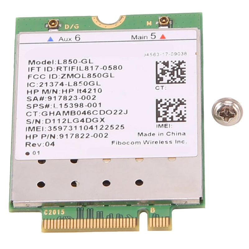 L850-GL LT4210 FDD-LTE TDD-LTE 4G Card 4G Module SPS,917823-001 For 430 440 450 G5 Notebook