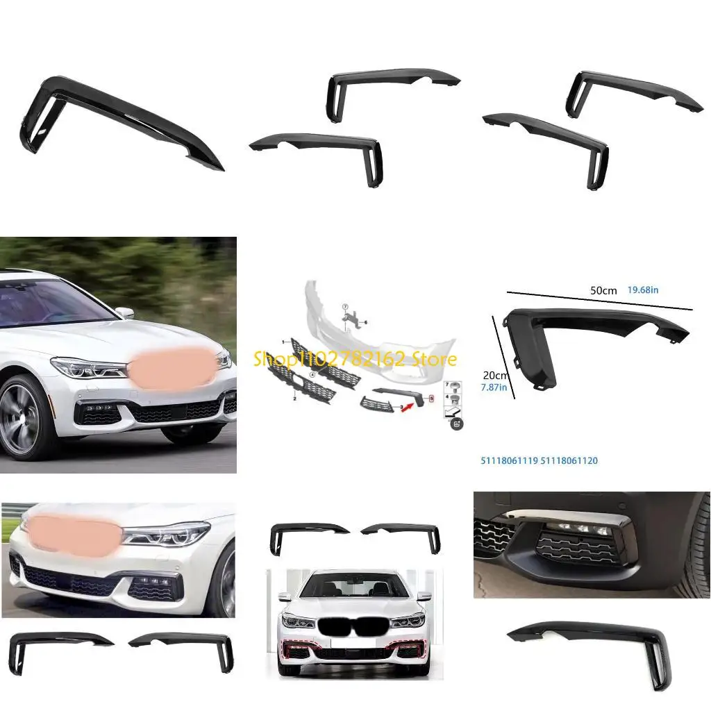 

547B 1 пара сменных накладных автомобильных аксессуаров, накладка на передний бампер, противотуманная фара, простая установка на