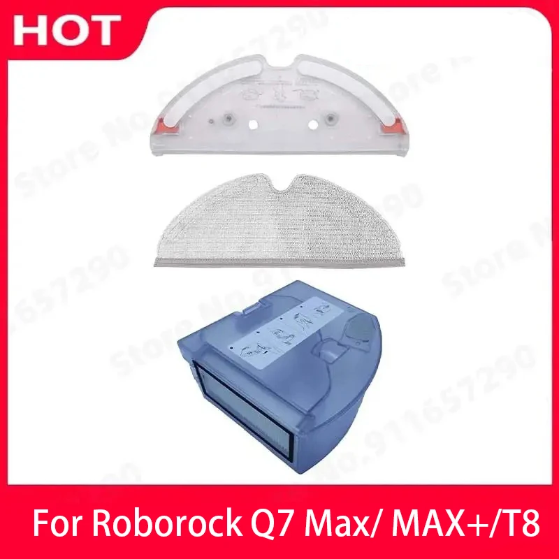 Roborock Q7 Max Q7 Max+ T8 Ersatzteile Wassertank Staubbox mit Hepa-Filtern Staubsauger Wassertank Tablett Zubehör