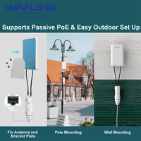 Wavlink Wireless 2.4GHz 300Mbps Long Range Outdoor AP/Repeater CPE Kit High Power 11dBi Antenna Passive PoE Wifi Extender
