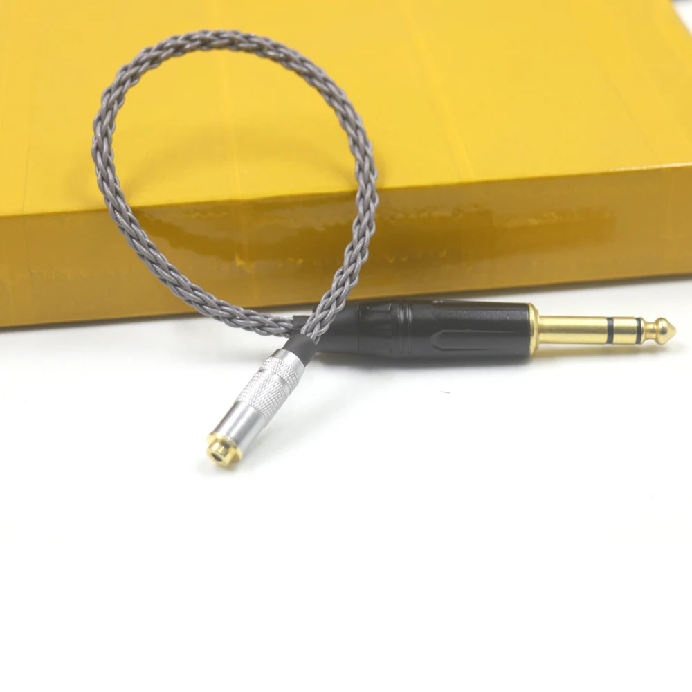 TRS 오디오 어댑터 케이블, 밸런스드 커넥터, 실버 도금, 8 코어 7N, 6.35mm, 1/4 수-2.5mm, 6.35mm-2.5mm