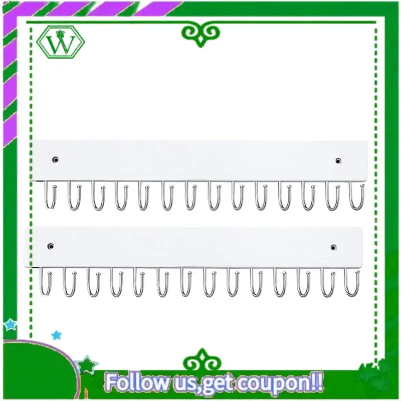 

A18P-Современный настенный органайзер для ювелирных изделий, 2 шт., подвесной органайзер с 28 крючками, декоративный держатель для ожерелья