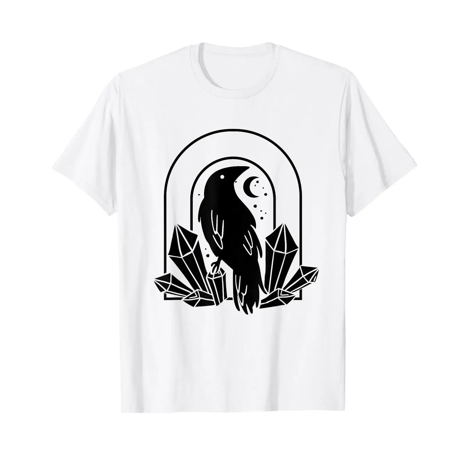 Crow Darkness Bird Dark Obscure Gothic T Shirt White s vintage Washed Unisex Stretched Comfortable designer clothes fashion