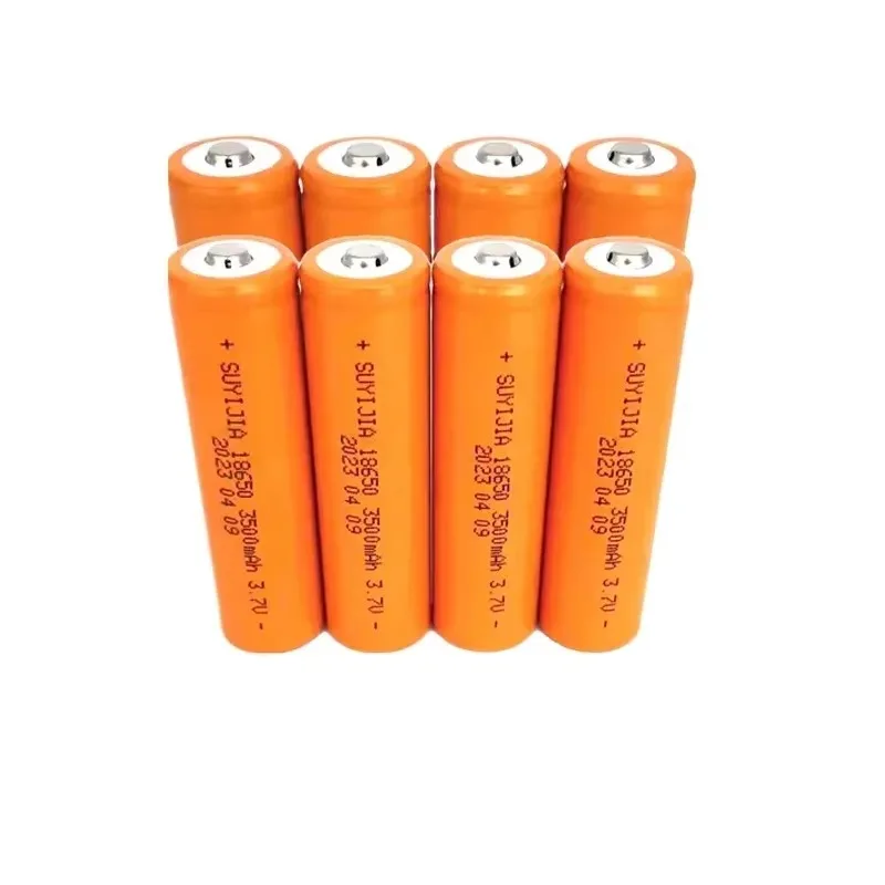 True Capacity 3.7V 18650 3500mAh Lithium Battery Rechargeable Li Ion for Handheld Fan LED Light Flashlight Screwdriver Batteries