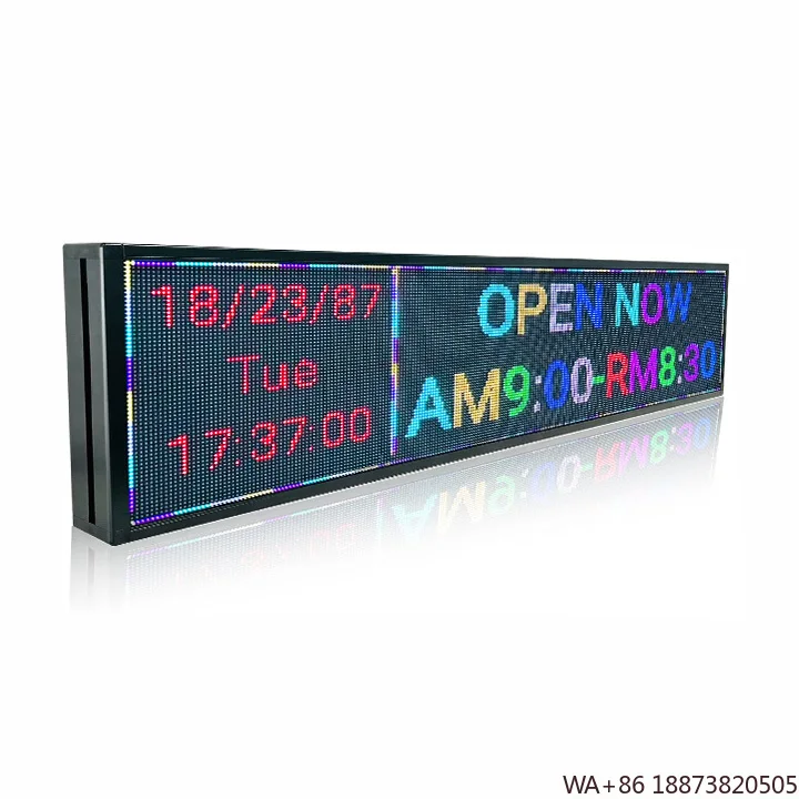 Display LED ao ar livre P3 programável 40 * 18 polegadas tela de publicidade colorida texto rolagem outdoor
