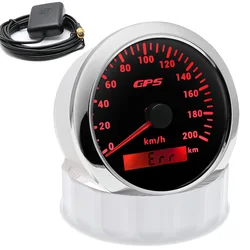 85MM GPS Speedometer Gauge 30/60/80/120/200KMH For Diesel Engine Car Motorcycle Marine Car Speed Meter Antenna 85mm Bracket
