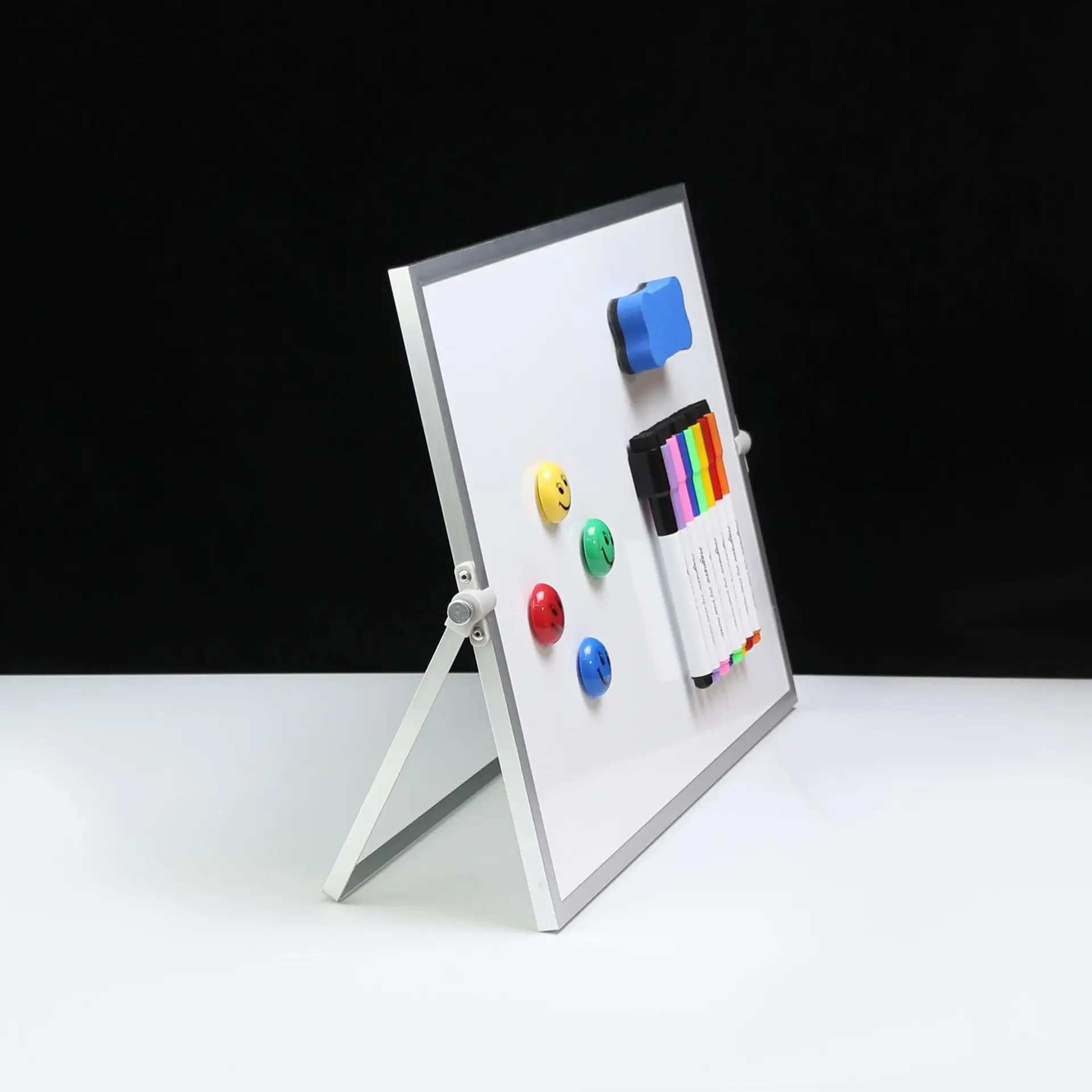 30X40cm Aluminum Alloy Double-Sided Magnetic Stand Small Whiteboard Erasable Desktop Whiteboard Sketchpad Factory