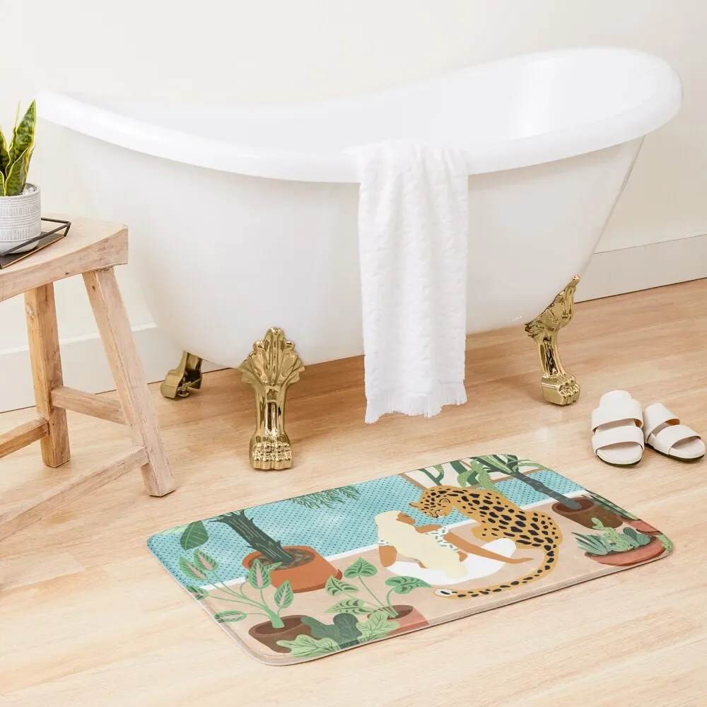 

Urban Jungle #illustration #botanical Bath Mat Carpet For Home Entrance Living Room Rug Mat