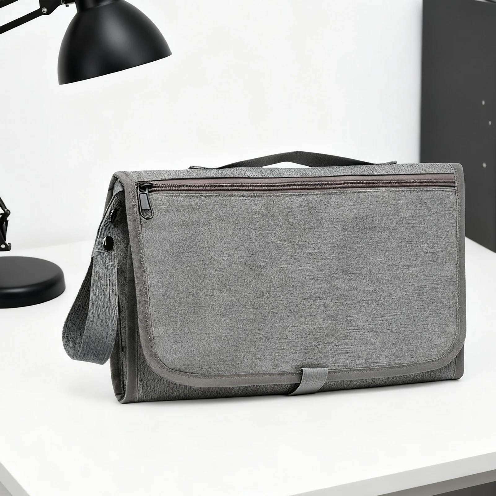 Bolsa de fraldas para mulheres, grande capacidade, com gancho para carrinho de bebê, bolsa de fraldas com almofada para troca, para viagens diárias na praia, viagens curtas