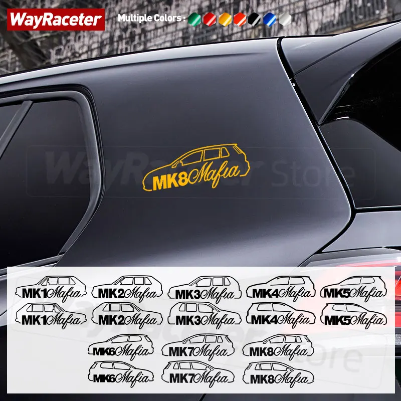2 Pcs/Set Car Window Sticker Car Vinyl Decal For Volkswagen Golf 8 MK8 7 MK7 6 MK6 5 MK5 4 MK4 3 MK3 2 MK2 1 MK1 Accessories