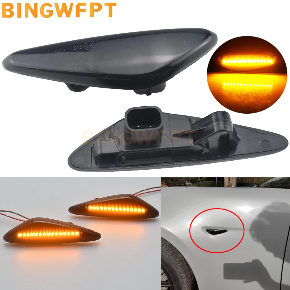 BINGWFPT luz LED de intermitente dinámica luces de posición lateral lámpara para Mazda Miata MX5 ND RX-8 6 Atenza GH 2008-2012 5 Premacy CW