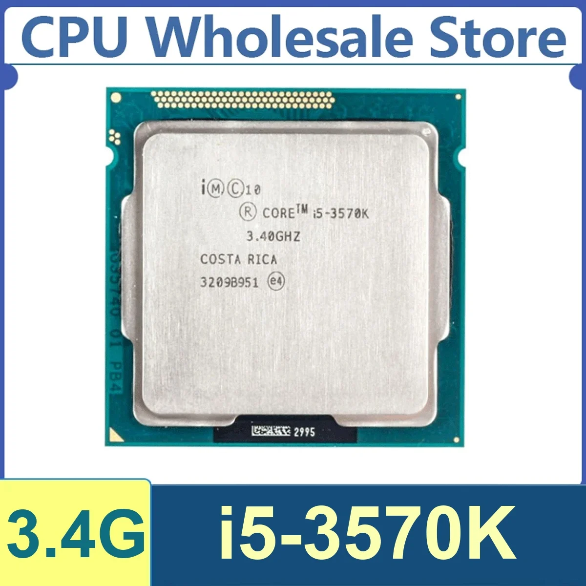 Core i5-3570 4 cœurs 4 threads 3,4 GHz 77 W 6 Mo de cache 22 nm LGA1155 SR0PM DDR3 1333/1600 MHz Ivy Bridge HD Graphics 4000