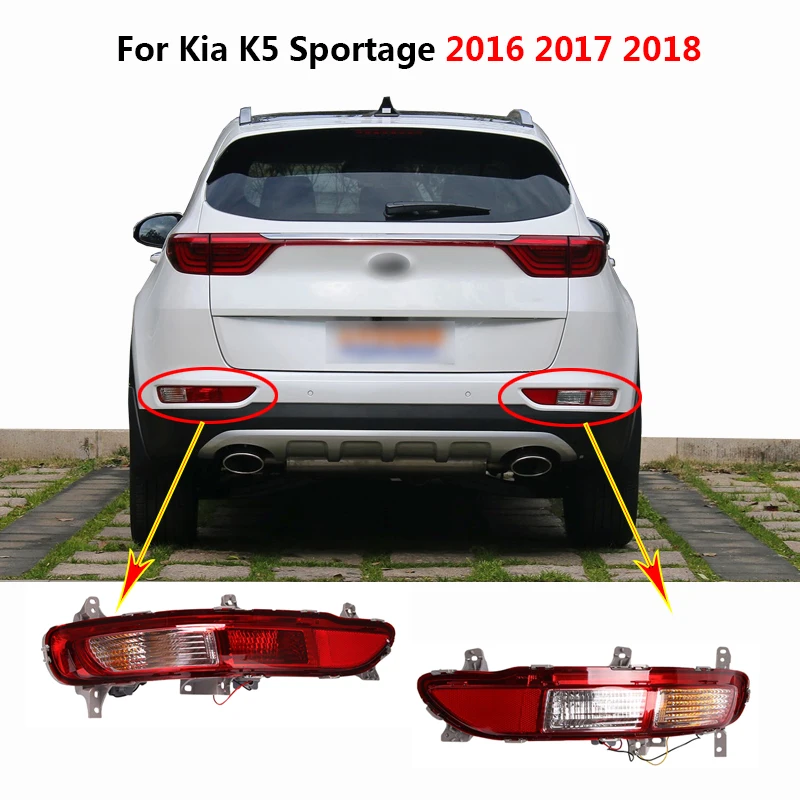 Auto Accessories Car Tail Bumper Light for Kia K5 Sportage 2016 2017 2018 LED Tail Light Rear Light 92405-H3200