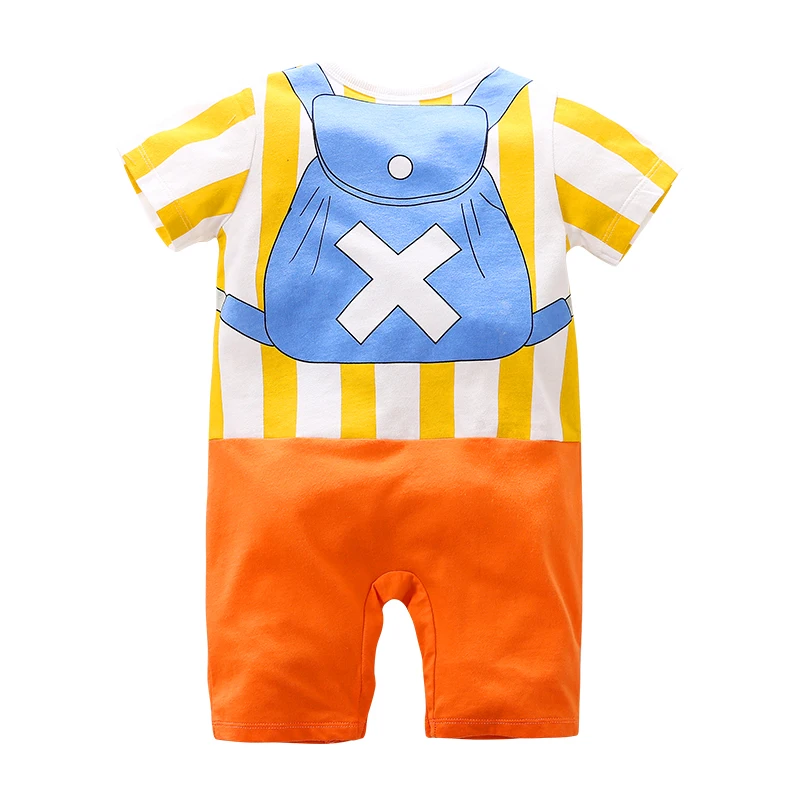 Baby Boys Cartoon Cosplay Outfit 0-18 Months Newborn Knitted 100% Cotton Short Sleeve Infant Clothes Toddler Onesie Costume Cool