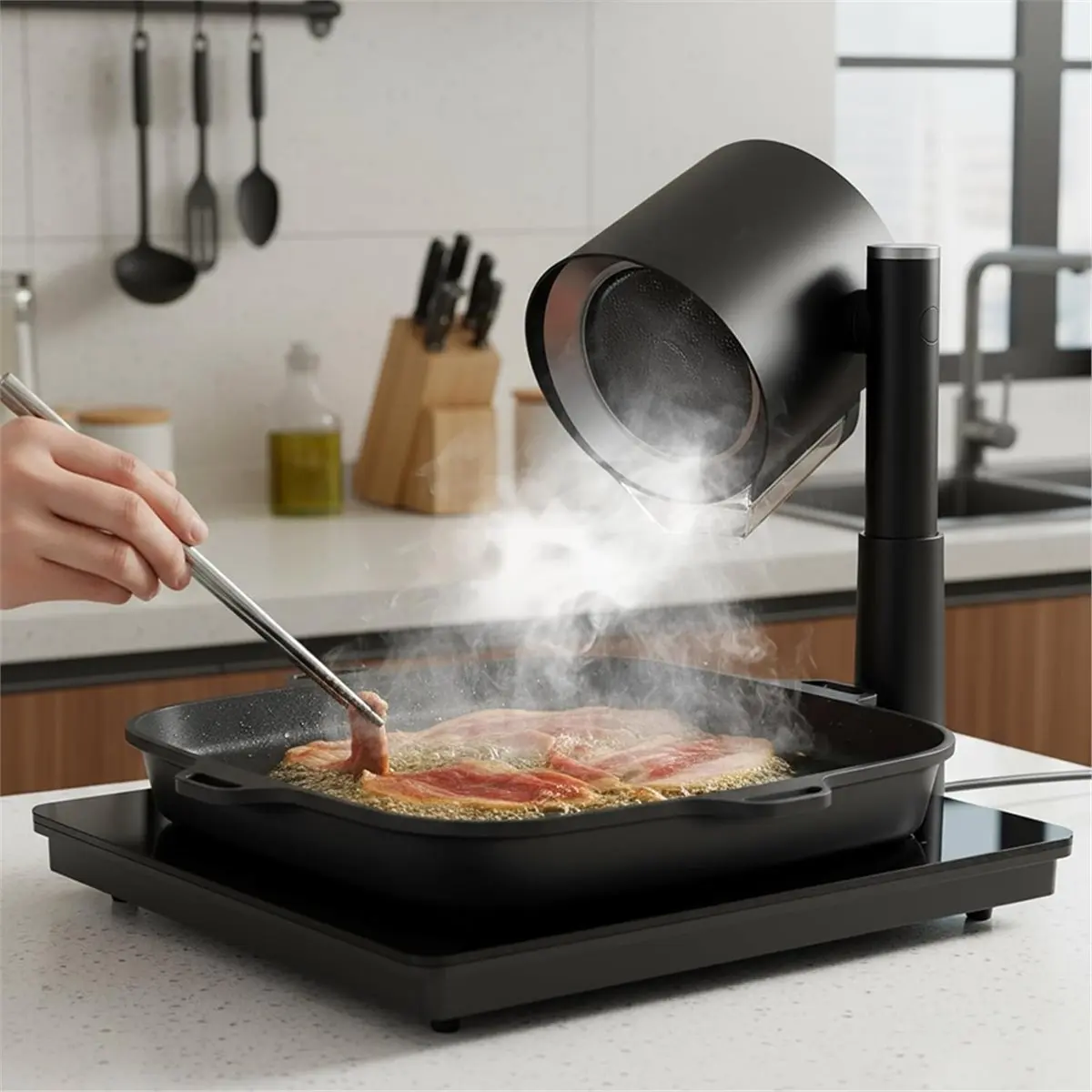 Campana extractora portátil, filtro desmontable para cocina de vehículos recreativos en interiores y exteriores, ventilación de cocina para barbacoa, parrilla, estufa (EE. UU.)