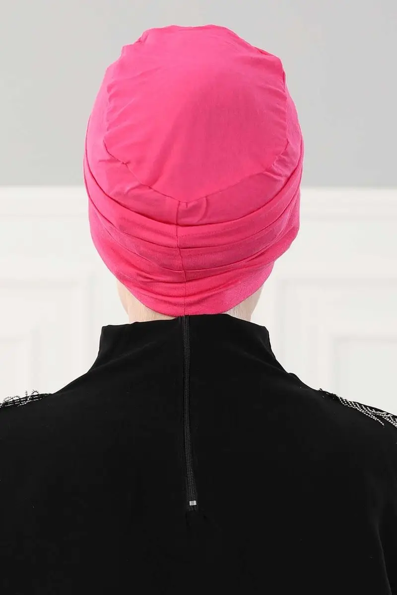 Baskenmütze Modell hijab Knochen fuchsia