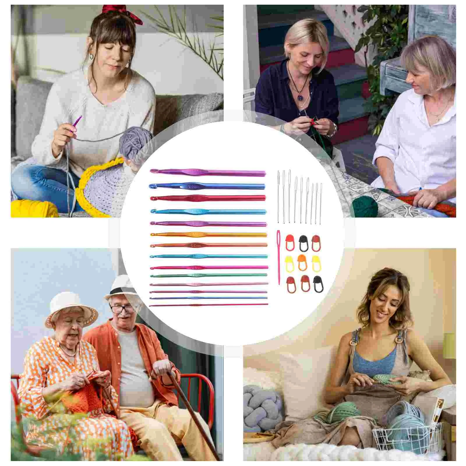 Ensemble de crochets en aluminium pour chapeaux, kits de tresse, outils de tissage, artisanat de fil, suite manuelle, petits pulls pour adultes