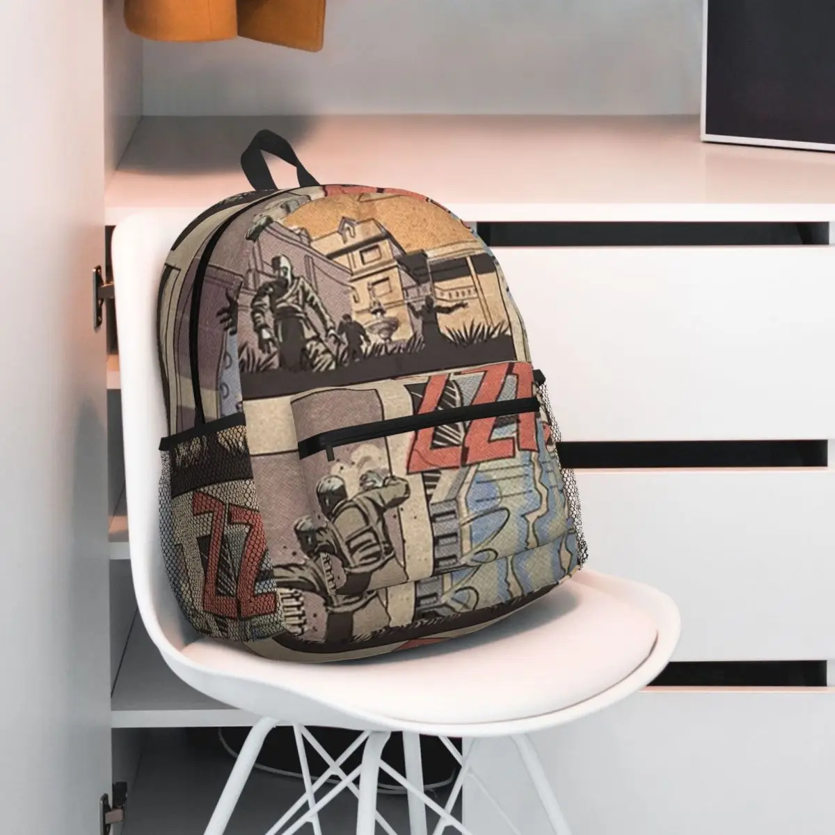 COD Zombies Kino Der Toten Loading Screen Student Backpack School Bag Hiking Travel Daypack for Men Women Bookbag Shoulder Bags