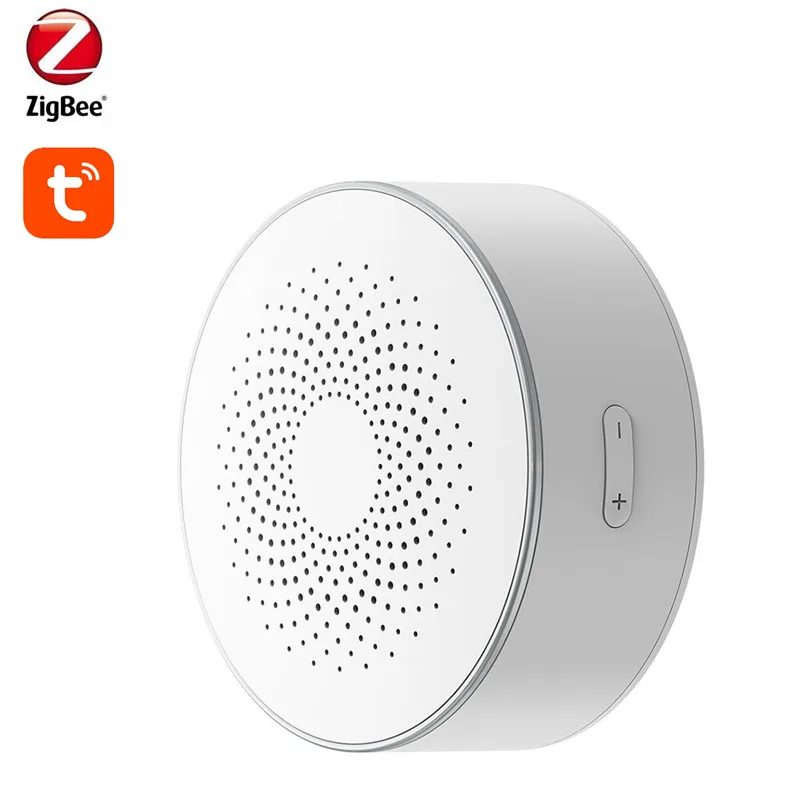 Tuya Zigbee Siren Alarm Strobe Flash Horn With 100DB Big Sounds Threaten Thief Works With Zigbee Hub And Volume Ajustment