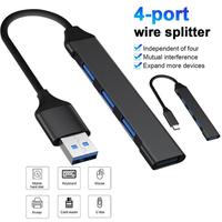 4Port USB 3.0 Hub USB Hub High Speed Type C Splitter 5Gbps For PC Computer Accessories Multiport HUB USB 3.0 2.0 Port For XiaoMi