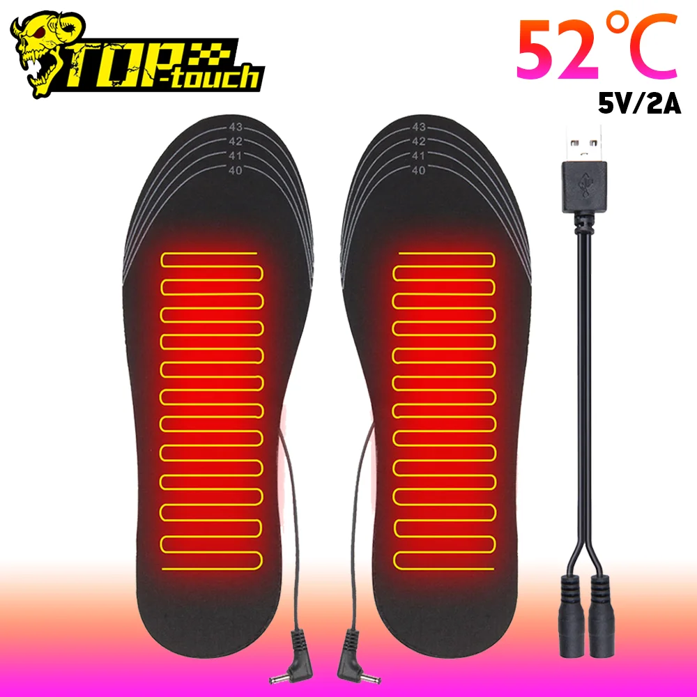 USB Heated Insole Winter Heating Foot Pads Heating Boots Warm Insole Outdoor Sports Heating Thermal Insoles Motorcycle Shoes