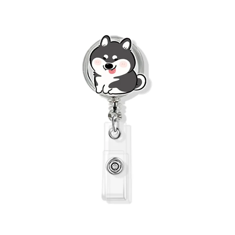 Animals Pull Badge Convenient Nurse Badge Clip Dog Name Badge Reel High-Quality For Office School Students