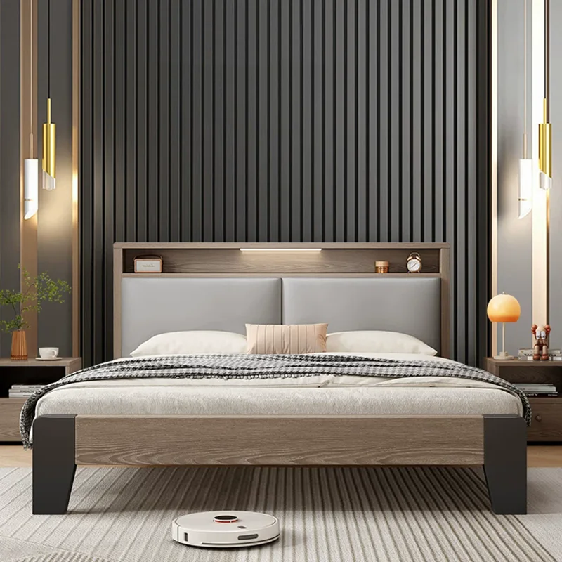 Sleeping Bedroom Bed Baby Luxury Modern Children Double Floor Girls Wooden Bed Princess Letto Matrimoniale Trendy Furniture