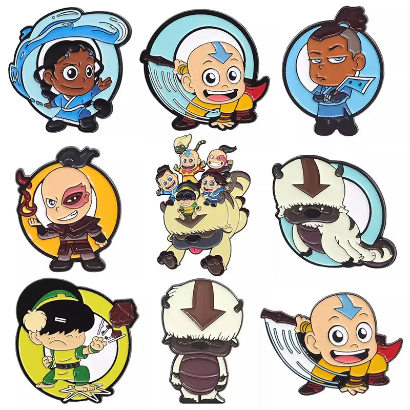 Animation Avatar: The Last Airbender Metal Brooch Badge Cute Cartoon Anime Enamel Pins Jewellery Backpack Accessory Gifts