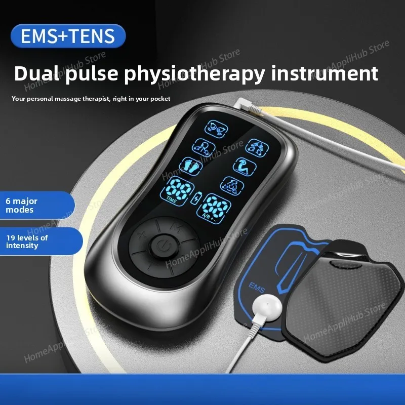 EMS Eletric Professional Muscle Stimulation Physiotherapy Tens Unit Machines Pulse Impulse Mini Full Body Massager 6 Modes تدليك