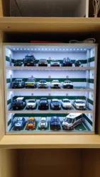 1:64 Underground Parking Lot  4 Layers Display Cabinet For Model Car Storage Box Scene Decoration