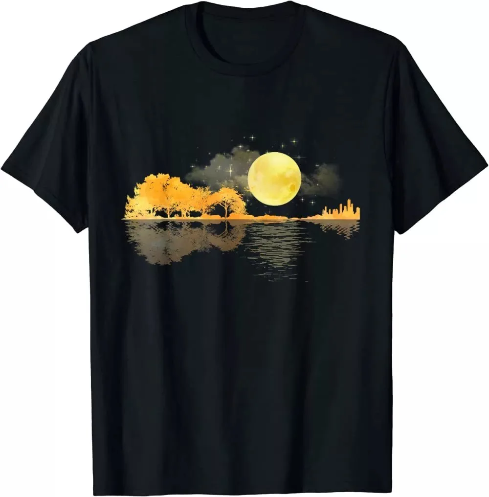 

Guitar Nature Moon Retro Style Guitarist Acoustic Guitar T-Shirt