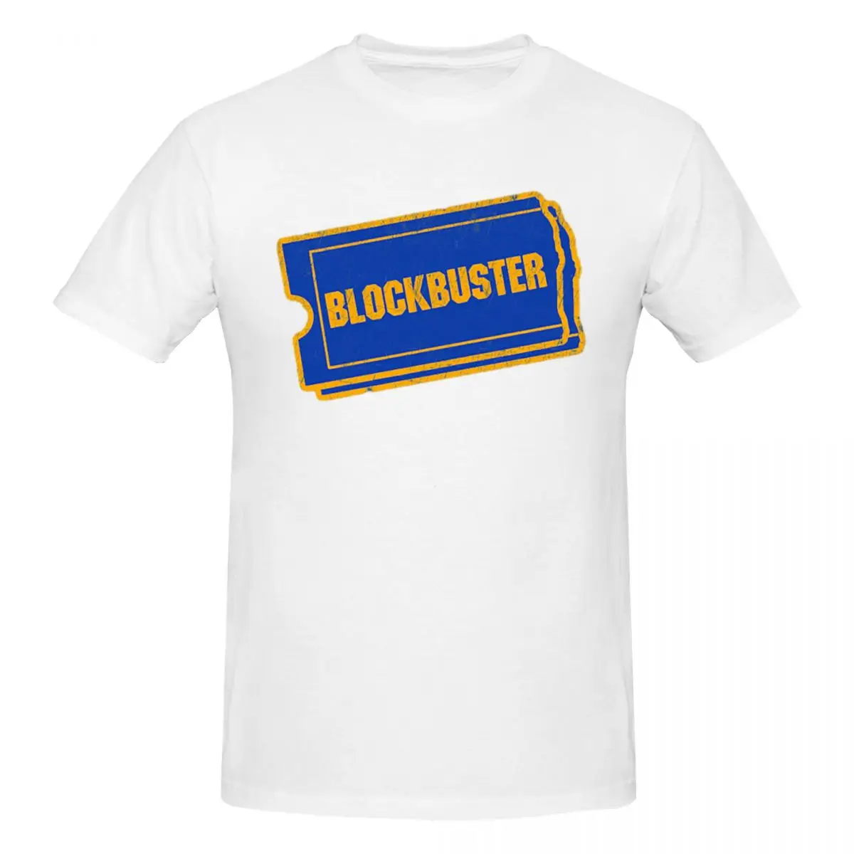 Blockbuster Vintage Men T-Shirt Funny Oversized T Shirts Men's O-Neck Cotton Tees Short Summer Male