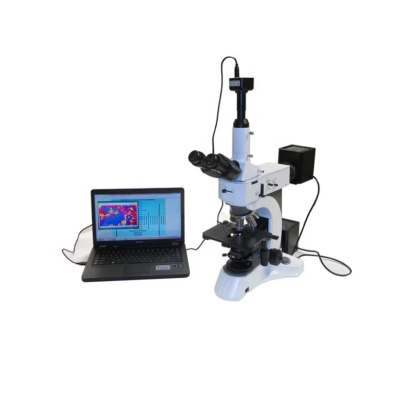 Professional Inverted Metallurgical Microscope with Polarizing + 3.0 MP Digital Camera 40X-1000X - EQ-MS-XJM413H-3M