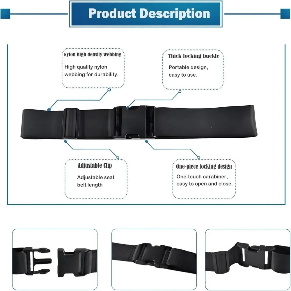 Durable Adjustable Wheelchair Seatbelt Ergonomic Design Quick Release Buckle Wheelchair Safety Strap Wheelchair Belt For Elderly